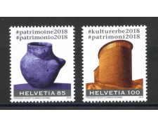 2018 - SVIZZERA - LOTTO/39730 - PATRIMONIO CULTURALE 2v. - NUOVI