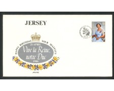 1986 - JERSEY - LOTTO/41754 - 60° COMPLEANNO DELLA REGINA - BUSTA FDC