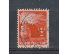 1945 - LOTTO/5994U - REPUBBLICA - 3 LIRE DEMOCRATICA USATO