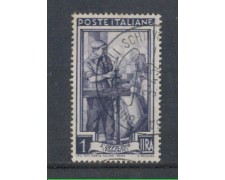 1950 - LOTTO/6116UDB - REPUBBLICA - 1 L. ITALIA LAVORO FIL. DB