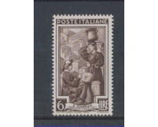 1950 - LOTTO/6119 - REPUBBLICA - 6 LIRE ITALIA AL LAVORO
