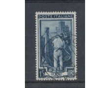 1950 - LOTTO/6122U - REPUBBLICA - 15 LIRE ITALIA AL LAVORO USATO