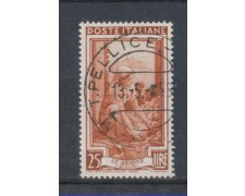 1950 - LOTTO/6124U - REPUBBLICA - 25 LIRE ITALIA AL LAVORO USATO