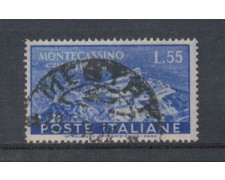 1951 - LOTTO/6146UB - REPUBBLICA - 55 LIRE ABBAZIA MONTECASSINO