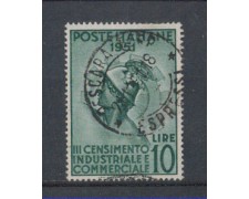 1951 - LOTTO/6160U - REPUBBLICA - 10 LIRE CENSIMENTO USATO