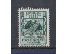 1952 - LOTTO/6190U - REPUBBLICA - 10 L. FORZE ARMATE USATO