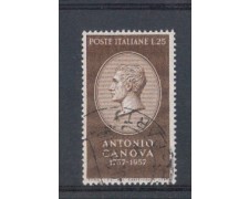 1957 - LOTTO/6316U - REPUBBLICA - 25 L. CANOVA USATO 1957 - LOTTO/6316U - REPUBBLICA - 25 L. CANOVA USATO
