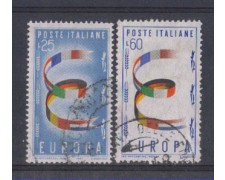 1957 - LOTTO/6319U - REPUBBLICA - EUROPA 2v. USATI 1957 - LOTTO/6319U - REPUBBLICA - EUROPA 2v. USATI