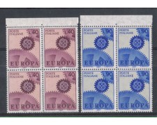 1967 - LOTTO/6463Q - REPUBBLICA - EUROPA 2v.  QUARTINE