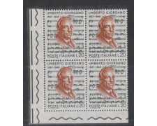 1967 - LOTTO/6472Q - REPUBBLICA - UMBERTO GIORDANO QUARTINA