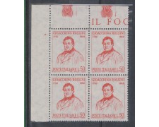 1968 - LOTTO/6509Q - REPUBBLICA - G. ROSSINI QUARTINA