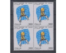 1982 - LOTTO/6771Q - REPUBBLICA - MONDIALI CALCIO - QUARTINA
