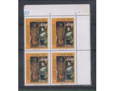 1991 - LOTTO/6953Q - REPUBBLICA - PRESEPE RIVISONDOLI - QUARTINA