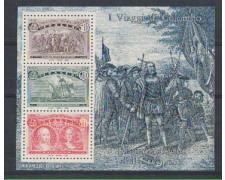 1992 - LOTTO/6989V - REPUBBLICA - FOGLIETTO VARIETA' COLOMBG