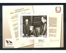 2017 - ITALIA REPUBBLICA - ANNIVERSARIO DELLA COSTITUZIONE - FOGLIETTO NUOVO - LOTTO/30753