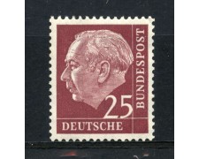 1954 - GERMANIA FEDERALE - 25p. PRESIDENTE HEUSS - NUOVO - LOTTO/30784