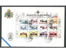 1998 - SAN MARINO - 50 ANNI DI FERRARI - FOGLIETTO BUSTA FDC - LOTTO/31785 1998 - SAN MARINO - 50 ANNI DI FERRARI - FOGLIETTO BUSTA FDC - LOTTO/31785