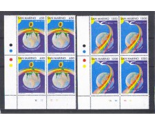 1998 - LOTTO/8188Q - SAN MARINO - GIORNATA DEL MALATO - QUARTINE 1998 - LOTTO/8188Q - SAN MARINO - GIORNATA DEL MALATO - QUARTINE