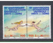1998 - LOTTO/8197 - SAN MARINO - DIRITTI DELL'UOMO 1998 - LOTTO/8197 - SAN MARINO - DIRITTI DELL'UOMO