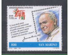 1998 - LOTTO/8198 - SAN MARINO - ITALIA 98 - PAPA 1998 - LOTTO/8198 - SAN MARINO - ITALIA 98 - PAPA