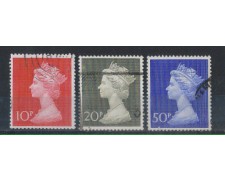 1971 - LOTTO/4663U - GRAN BRETAGNA - REGINA ELISABETTA 3v. USATI