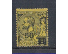 1922 - LOTTO/8494 - MONACO - 50c. SU 1Fr. NERO GIALLO