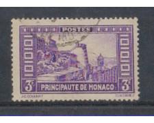 1933 - LOTTO/8542UN - MONACO - 3 Fr. VEDUTE - USATO 1933 - LOTTO/8542UN - MONACO - 3 Fr. VEDUTE - USATO