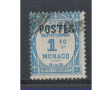 1937 - LOTTO/8547UE - MONACO - 1Fr. AZZURRO - USATO
