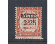 1937 - LOTTO/8548UA - MONACO - 2,25 Fr. SU 2 Fr. ROSSO - USATO