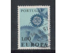 1967 - LOTTO/9818AU - PORTOGALLO - 1e. EUROPA - USATO 1967 - LOTTO/9818AU - PORTOGALLO - 1e. EUROPA - USATO