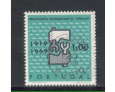 1969 - LOTTO/9833AU - PORTOGALLO - 1e. O.I.L. - USATO 1969 - LOTTO/9833AU - PORTOGALLO - 1e. O.I.L. - USATO