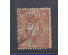1896 - LOTTO/REG66U - REGNO - 2c. STEMMA - USATO