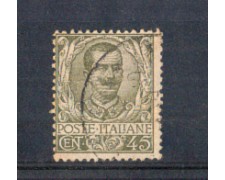 1901 - LOTTO/REG75U - REGNO - 45c. OLIVA FLOREALE - USATO