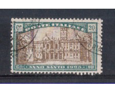 1924 - LOTTO/REG169U - REGNO - 20+10c. ANNO SANTO - USATO 1924 - LOTTO/REG169U - REGNO - 20+10c. ANNO SANTO - USATO