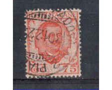 1926 - LOTTO/REG201U - REGNO - 75c. FLOREALE - USATO 1926 - LOTTO/REG201U - REGNO - 75c. FLOREALE - USATO