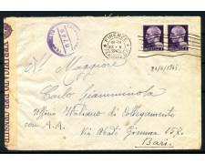 1945 - LUOGOTENENZA - LOTTO/47683 - 1 LIRA COPPIA SU BUSTA PER BARI 1945 - LUOGOTENENZA - LOTTO/47683 - 1 LIRA COPPIA SU BUSTA PER BARI