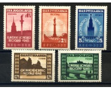 1946 - JUGOSLAVIA - CONGRESSO SLAVO 5v. - NUOVI - LOTTO/33752