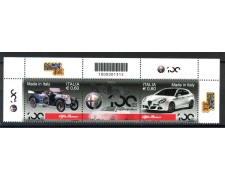2010 - REPUBBLICA - CENTENARIO ALFA ROMEO 2v. - NUOVI - LOTTO/37218 2010 - REPUBBLICA - CENTENARIO ALFA ROMEO 2v. - NUOVI - LOTTO/37218