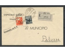 1947 - REPUBBLICA - LOTTO/47715 - MANOSCRITTI RACCOMANDATI DA TOLMEZZO A PALUZZA 1947 - REPUBBLICA - LOTTO/47715 - MANOSCRITTI RACCOMANDATI DA TOLMEZZO A PALUZZA
