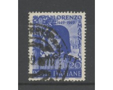 1949 - TRIESTE A - LOTTO/47723 - LORENZO IL MAGNIFICO - USATO