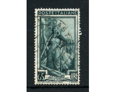 1955 - REPUBBLICA - LOTTO/48426A - 65 LIRE ITALIA AL LAVORO USATO 1955 - REPUBBLICA - LOTTO/48426A - 65 LIRE ITALIA AL LAVORO USATO