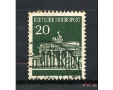 1966/67 - GERMANIA FEDERALE - 20p. BRANDEBURGO CON CIFRA - USATO - LOTTO/30905U