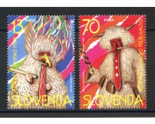 1996 - SLOVENIA - FOLCLORE  MASCHERE 2v. - NUOVI - LOTTO/33894