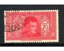 1932 - REGNO - 20c. PRO SOCIETA' DANTE ALIGHIERI - USATO - LOTTO/30225