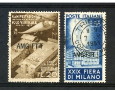 1951 - TRIESTE A - FIERA DI MILANO 2v. - USATI - LOTTO/14698 1951 - TRIESTE A - FIERA DI MILANO 2v. - USATI - LOTTO/14698