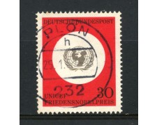 1966 - GERMANIA FEDERALE -  30p. PREMIO NOBEL UNICEF - USATO