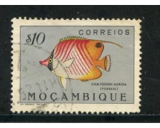1951 - MOZAMBICO - 10c. PESCI - USATO - LOTTO/29038 1951 - MOZAMBICO - 10c. PESCI - USATO - LOTTO/29038