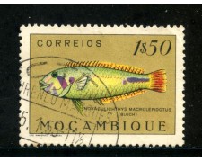1951 - MOZAMBICO - 1,5 e. PESCI - USATO - LOTTO/29046 1951 - MOZAMBICO - 1,5 e. PESCI - USATO - LOTTO/29046