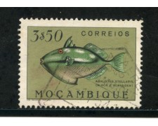 1951 - MOZAMBICO - 3,5 e. PESCI - USATO - LOTTO/29050 1951 - MOZAMBICO - 3,5 e. PESCI - USATO - LOTTO/29050