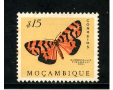 1953 - MOZAMBICO - 15c. FARFALLE - USATO - LOTTO/29061 1953 - MOZAMBICO - 15c. FARFALLE - USATO - LOTTO/29061